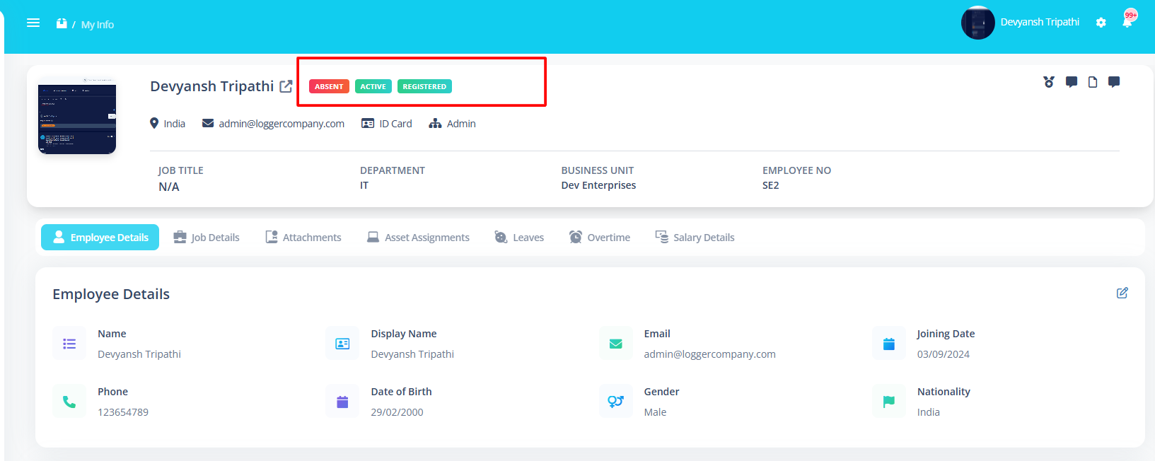 Roles Listing Page
