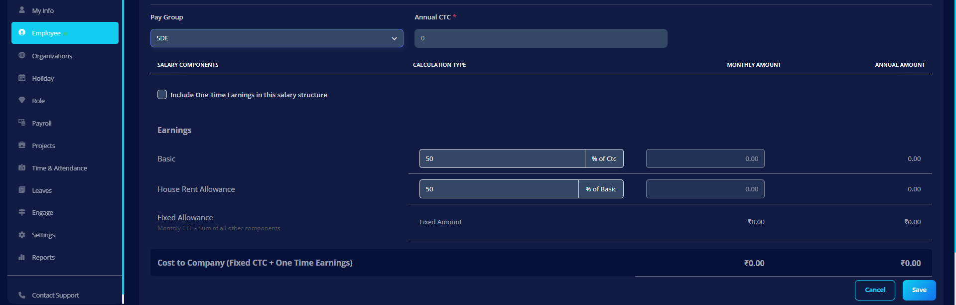 Roles Listing Page
