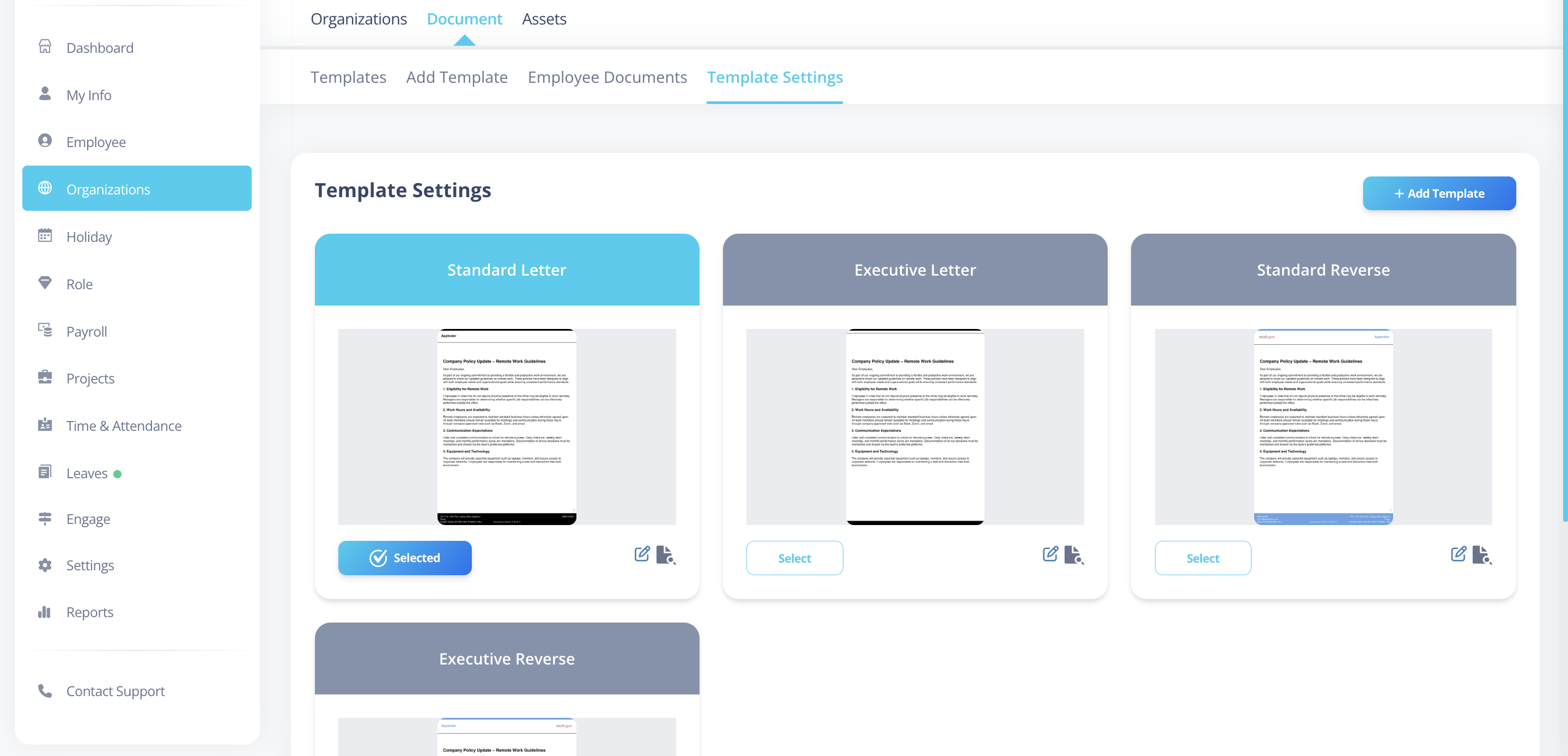 document form